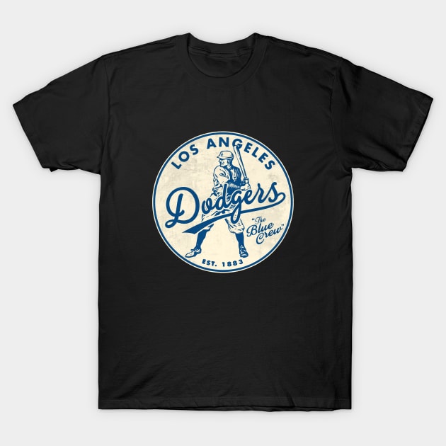 Old Style Los Angeles Dodgers FULL SIZE by Buck Tee T-Shirt by Buck Tee